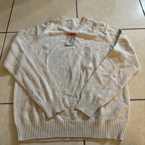 St. John's Bay Other - NEW St Johns Bay Sz XL Mens Pullover Sweater Oatmeal Crewneck Knit Long Sleeve